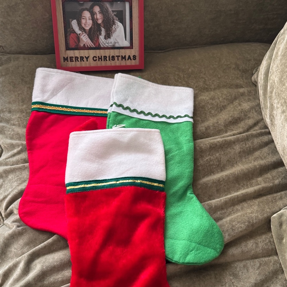 Holiday bundle frame and stockings